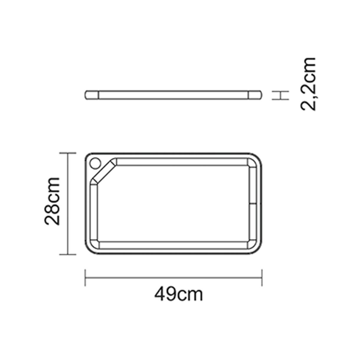 TRAMONTINA - Tabla Churrasco, Rectangular, para Asado, de Madera Teca y Acabado Natural, para Cortar Carne y Servir, Tamaño de 49 x 28 cm - Imagen 4
