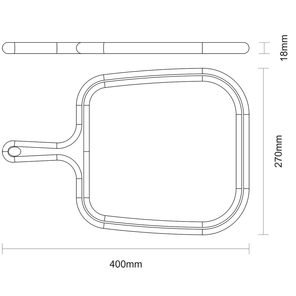 TRAMONTINA - Tabla para asado, Rectangular, de Madera Teca y Acabado con Aceite Mineral, para Cortar y Servir, Tamaño de 40 x 27 x 1,8 cm - Imagen 3