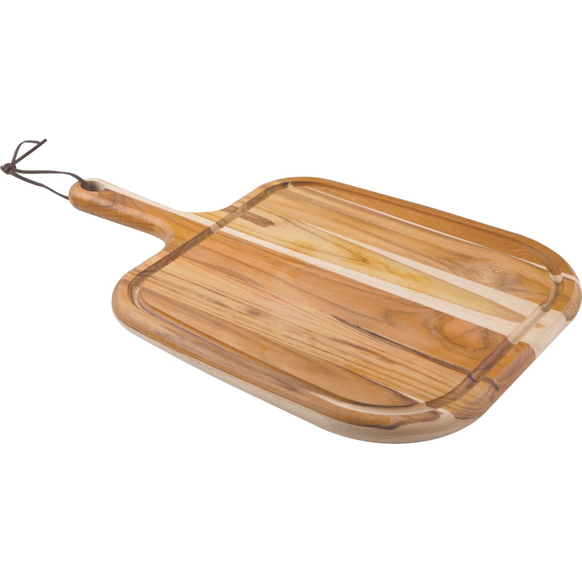TRAMONTINA - Tabla para asado, Rectangular, de Madera Teca y Acabado con Aceite Mineral, para Cortar y Servir, Tamaño de 40 x 27 x 1,8 cm