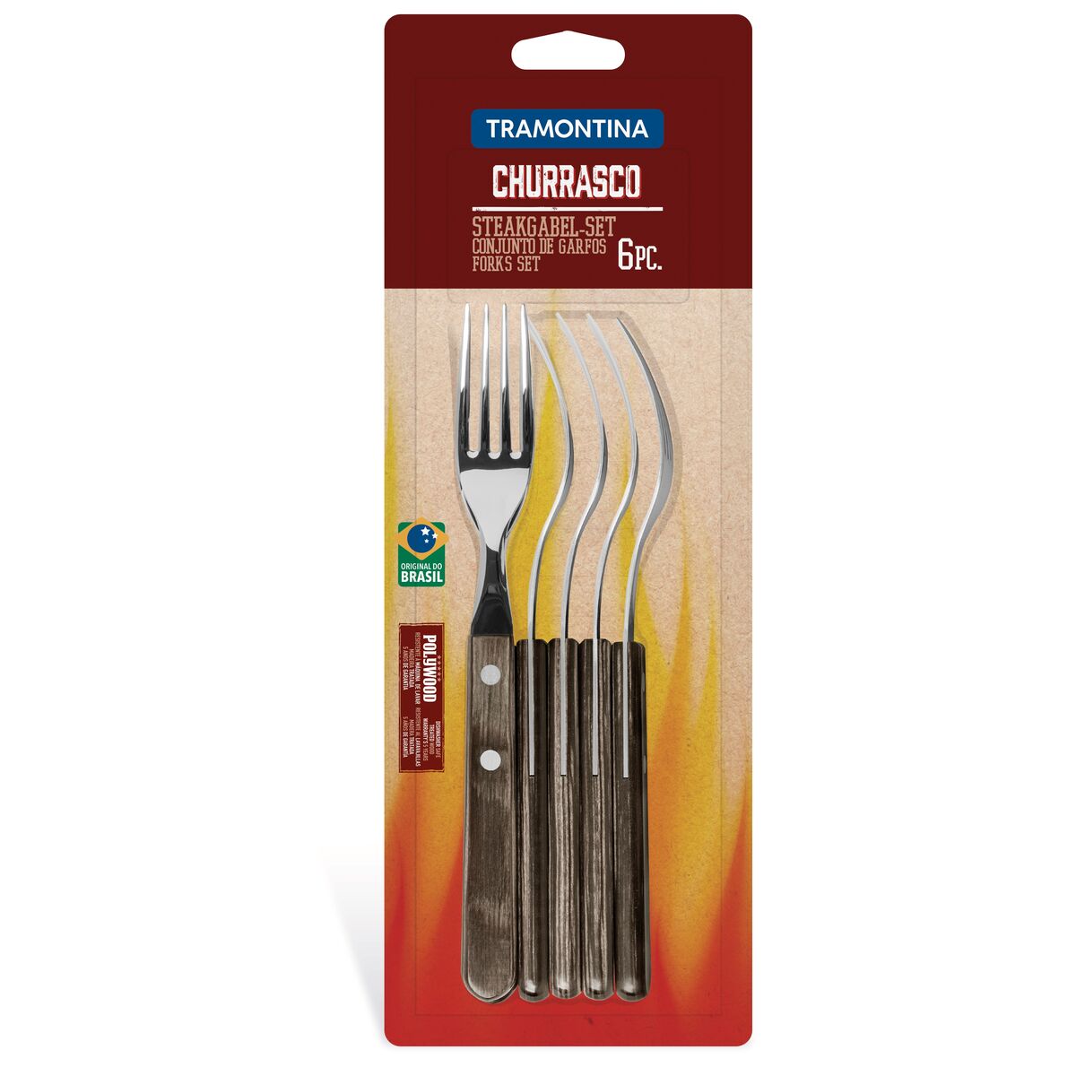 TRAMONTINA - Juego de tenedores jumbo de mesa 6pzas. - Polywood - Imagen 2