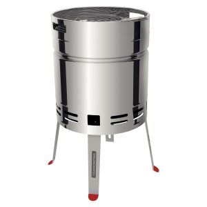 TRAMONTINA - Parrilla a Carbón Churrasco TCP 400, para Carne, en Acero Inoxidable, Bandeja de Acero Esmaltado, con Protecciones Laterales, Tamaño 74 cm