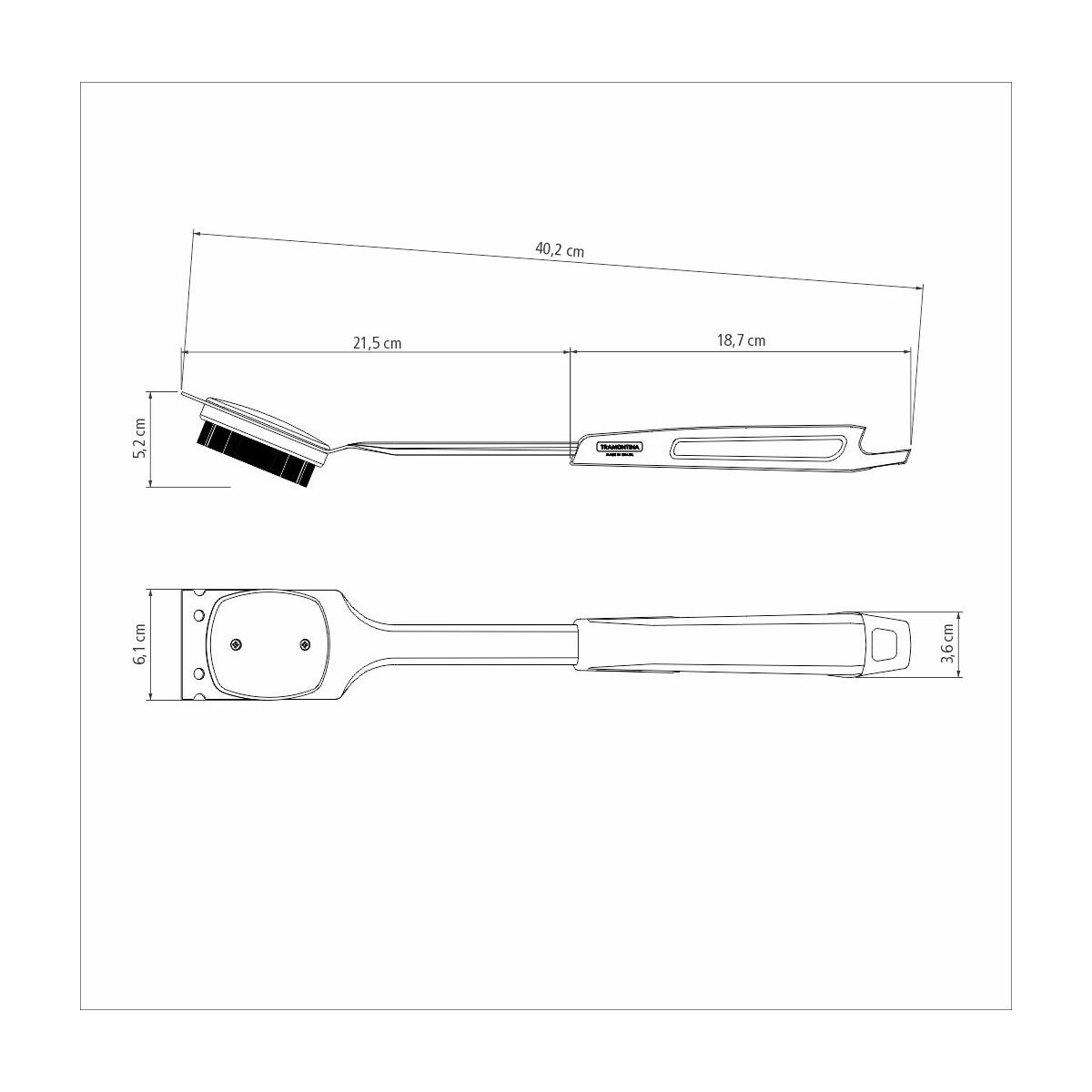 TRAMONTINA - Cepillo para parrilla - Black Collection - Imagen 7