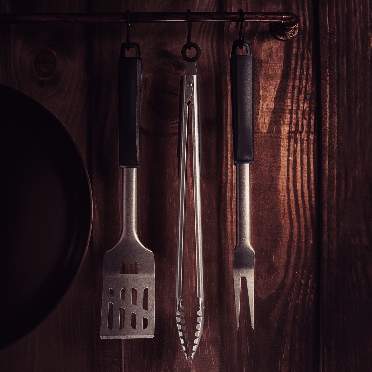 TRAMONTINA - Juego de utensílios para asado 3pzas. - Black Collection - Imagen 3