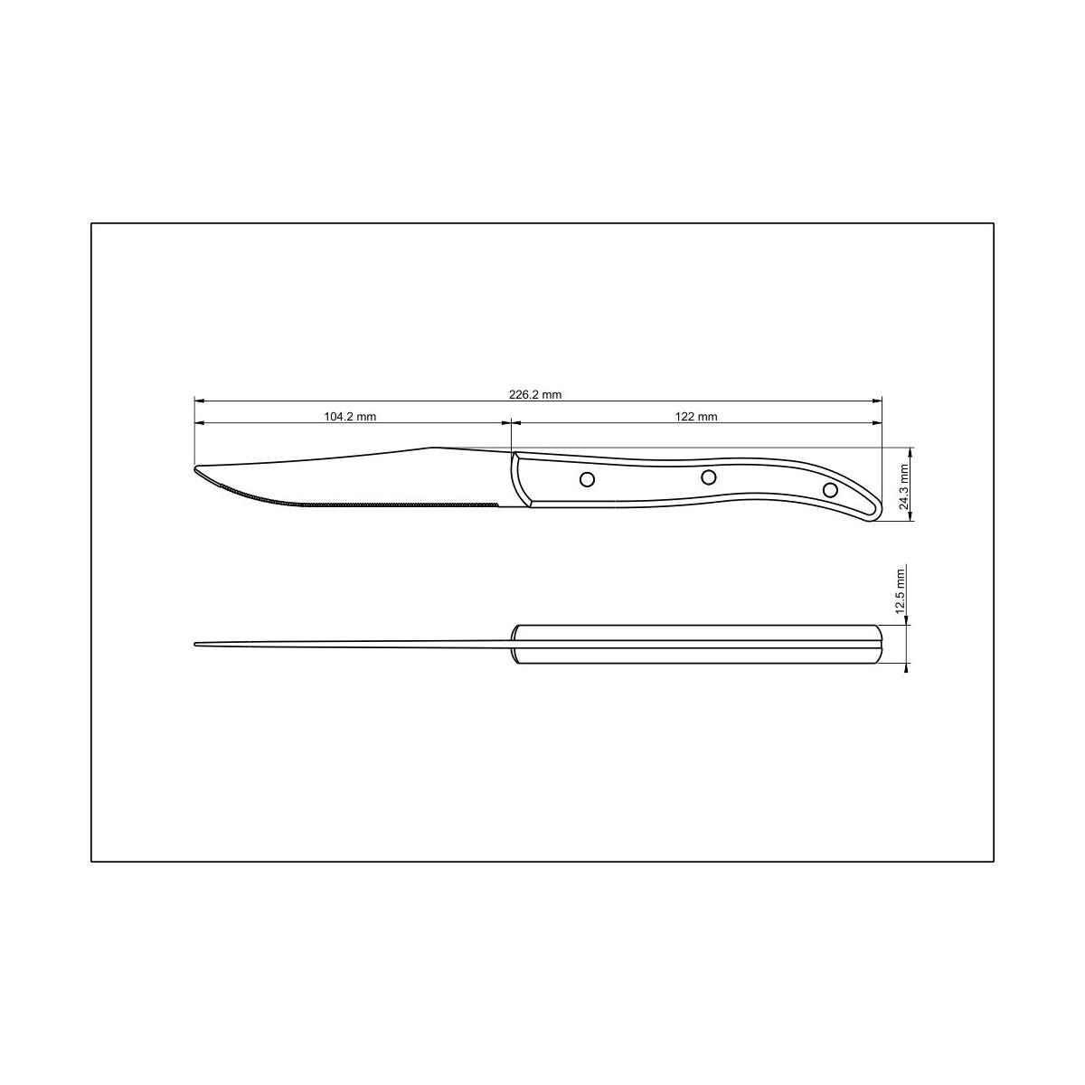 TRAMONTINA - Cuchillo para asado 12 pzas. - Polywood castaño - Imagen 3