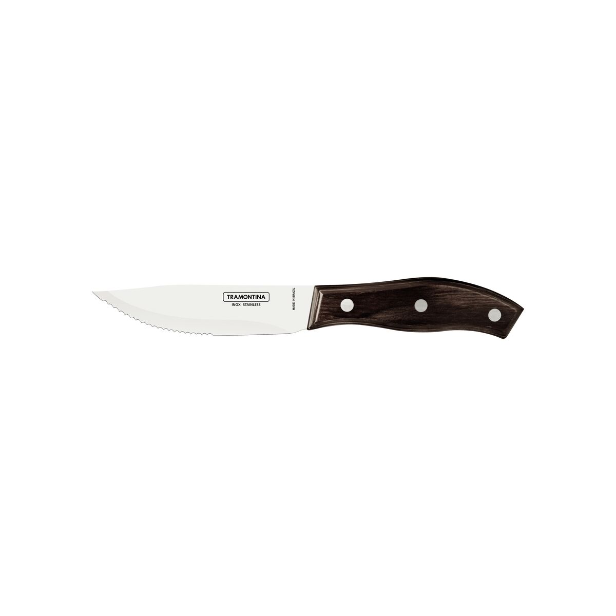 TRAMONTINA - Cuchillo jumbo de asado 12 pzas. - Polywood castaño