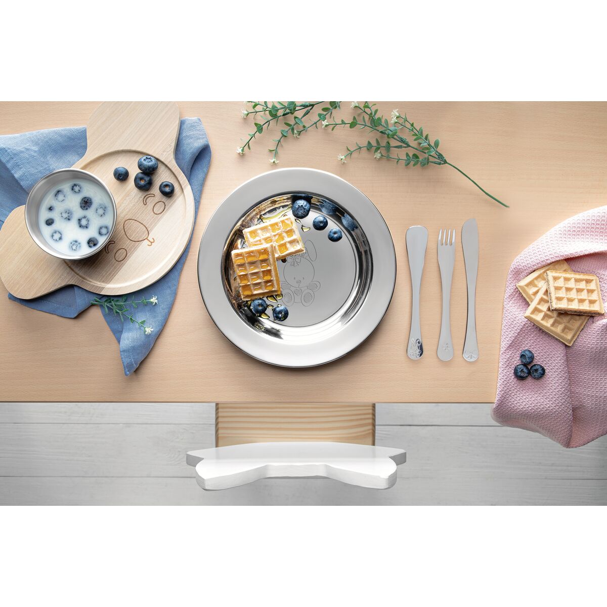 TRAMONTINA - Juego de cubiertos para niñas Le Petit de acero inoxidable de 3 piezas Tramontina - Imagen 3